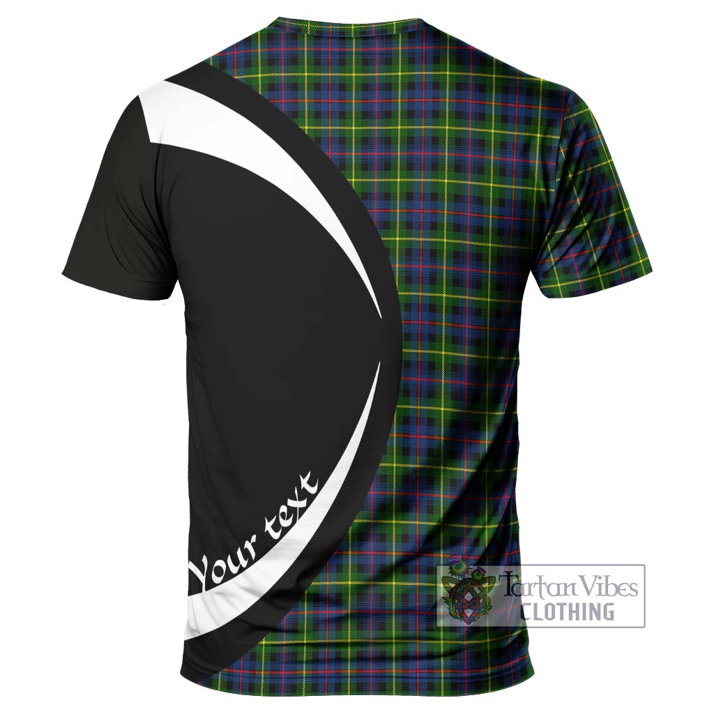 Tartan Vibes Clothing Farquharson Modern Tartan T-Shirt with Family Crest Circle Style