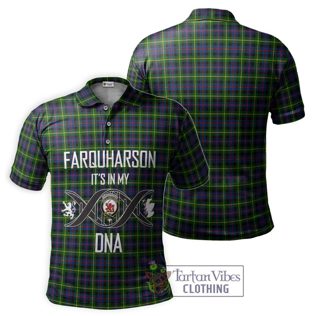 Farquharson Modern Tartan Polo Shirt with Family Crest DNA In Me Style - Tartanvibesclothing Shop