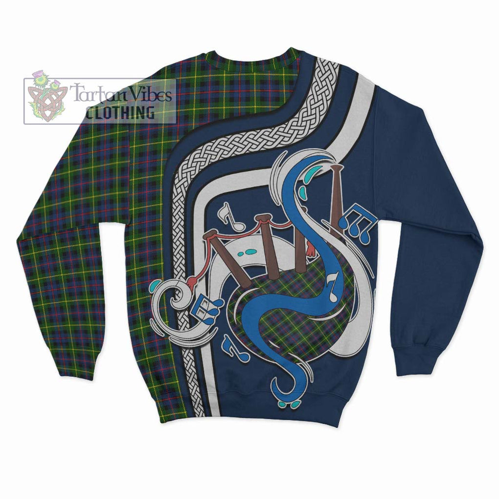 Farquharson Modern Tartan Sweatshirt with Epic Bagpipe Style - Tartanvibesclothing Shop