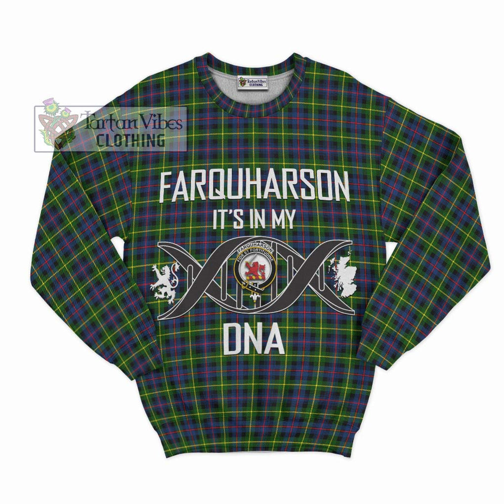 Farquharson Modern Tartan Sweatshirt with Family Crest DNA In Me Style - Tartanvibesclothing Shop