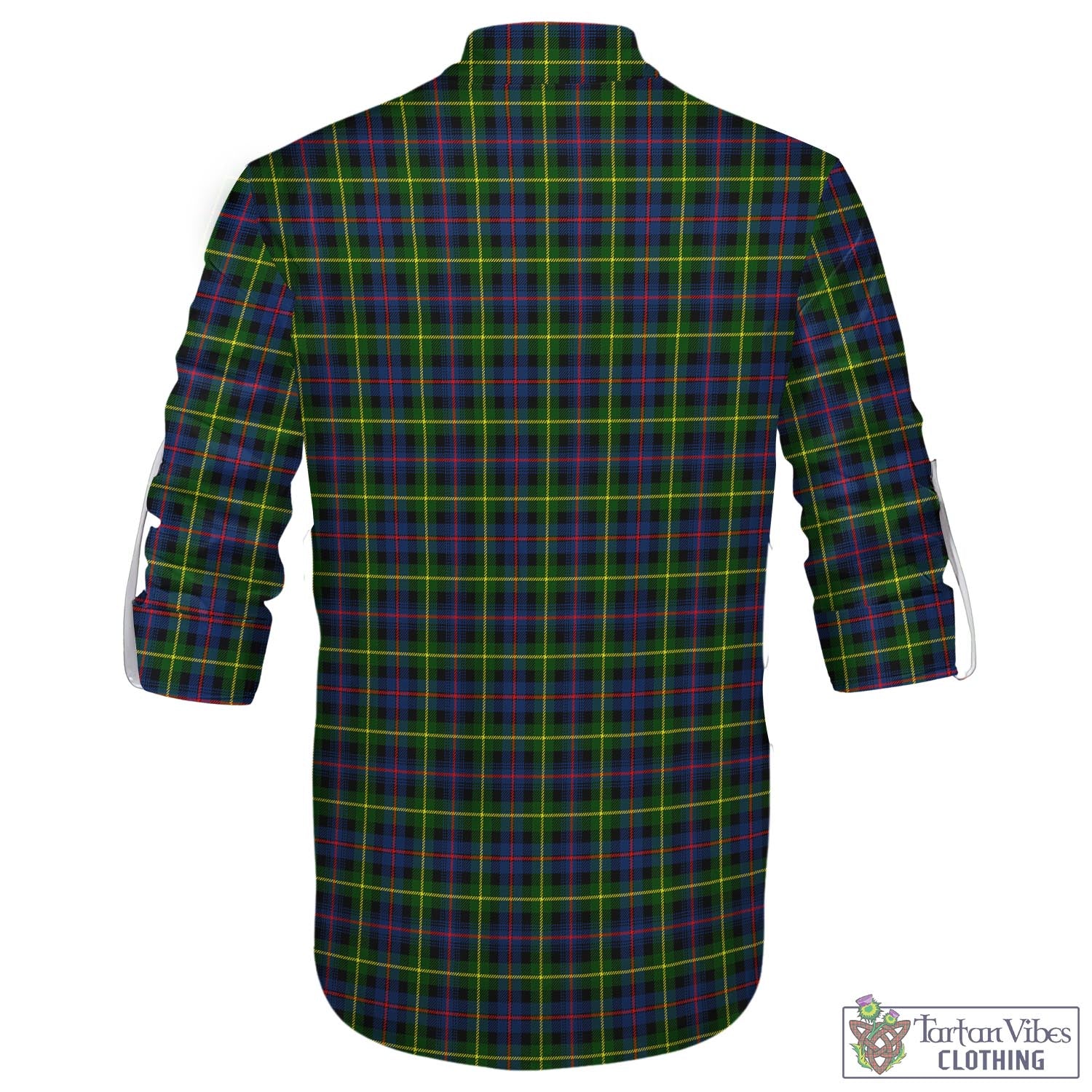 Tartan Vibes Clothing Farquharson Modern Tartan Men's Scottish Traditional Jacobite Ghillie Kilt Shirt