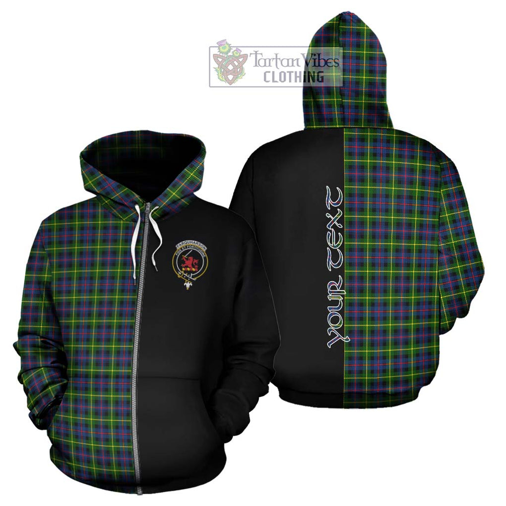 Farquharson Modern Tartan Hoodie with Family Crest and Half Of Me Style - Tartanvibesclothing Shop