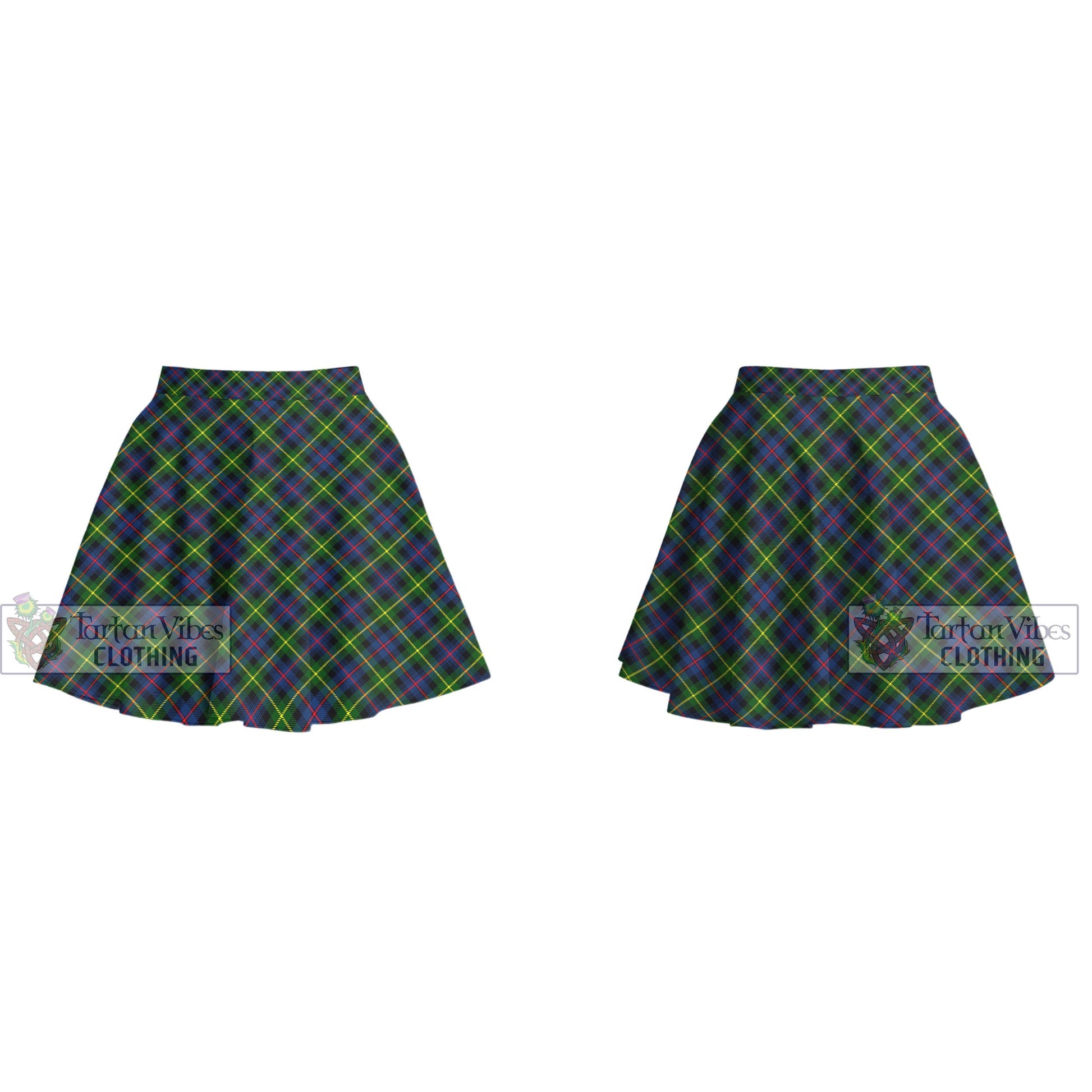 Tartan Vibes Clothing Farquharson Modern Tartan Women's Plated Mini Skirt