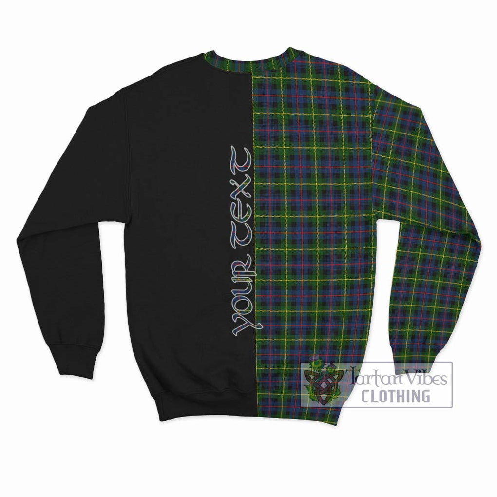 Farquharson Modern Tartan Sweatshirt with Family Crest and Half Of Me Style - Tartanvibesclothing Shop