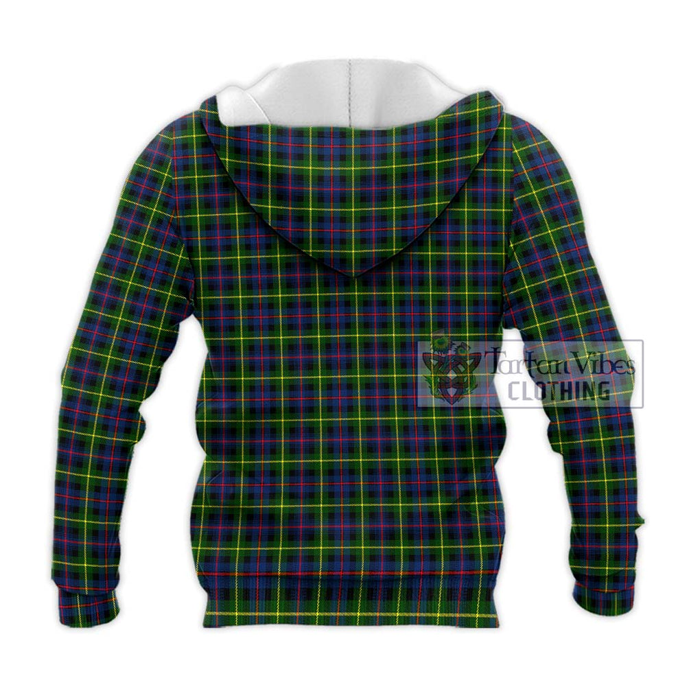 Farquharson Modern Tartan Knitted Hoodie with Family Crest DNA In Me Style - Tartanvibesclothing Shop