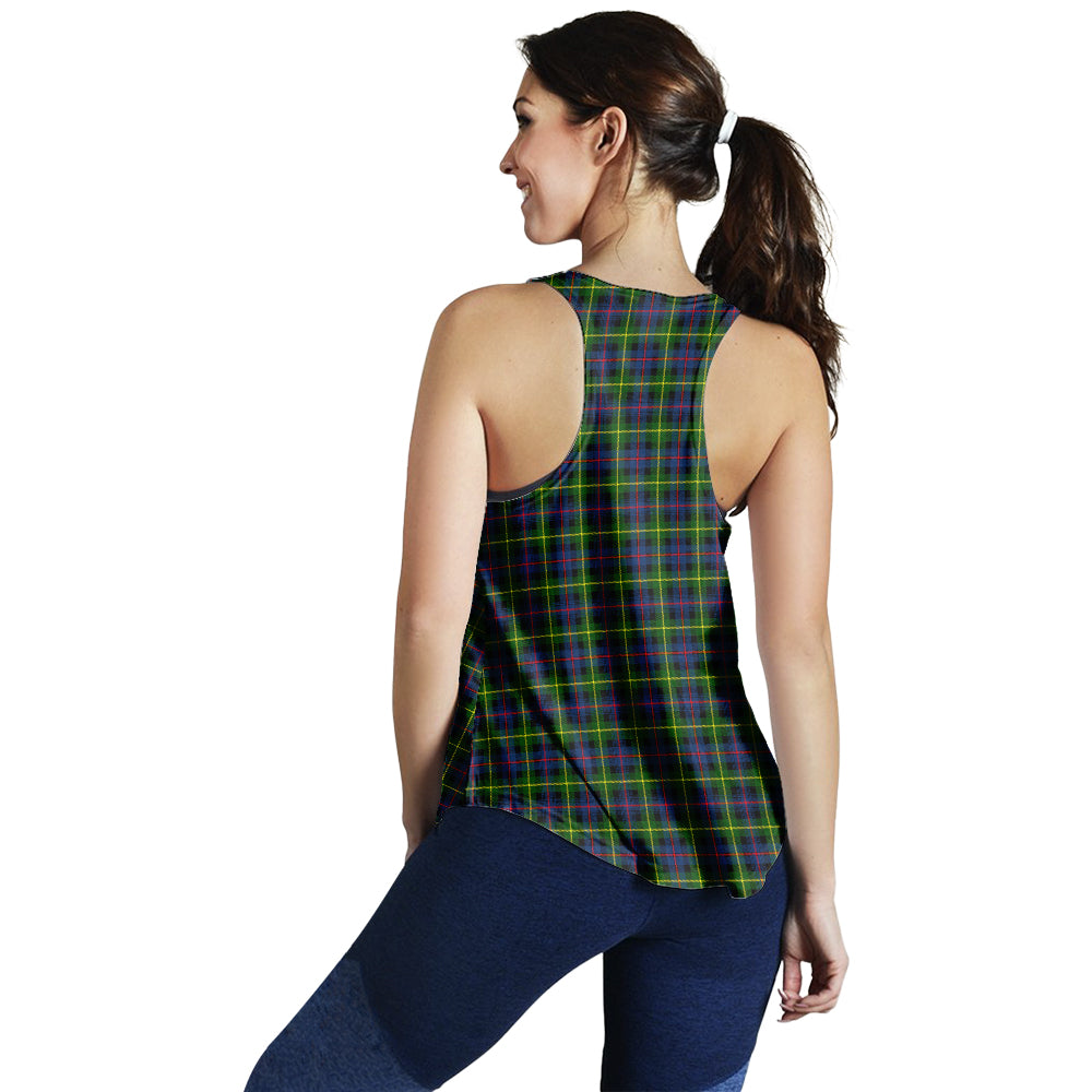 farquharson-modern-tartan-women-racerback-tanks-with-family-crest