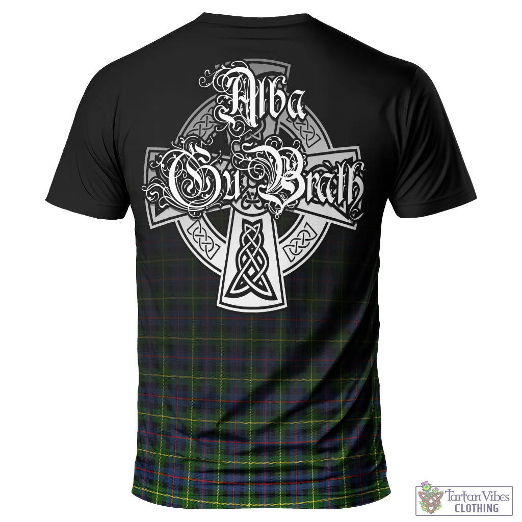 Tartan Vibes Clothing Farquharson Modern Tartan T-Shirt Featuring Alba Gu Brath Family Crest Celtic Inspired