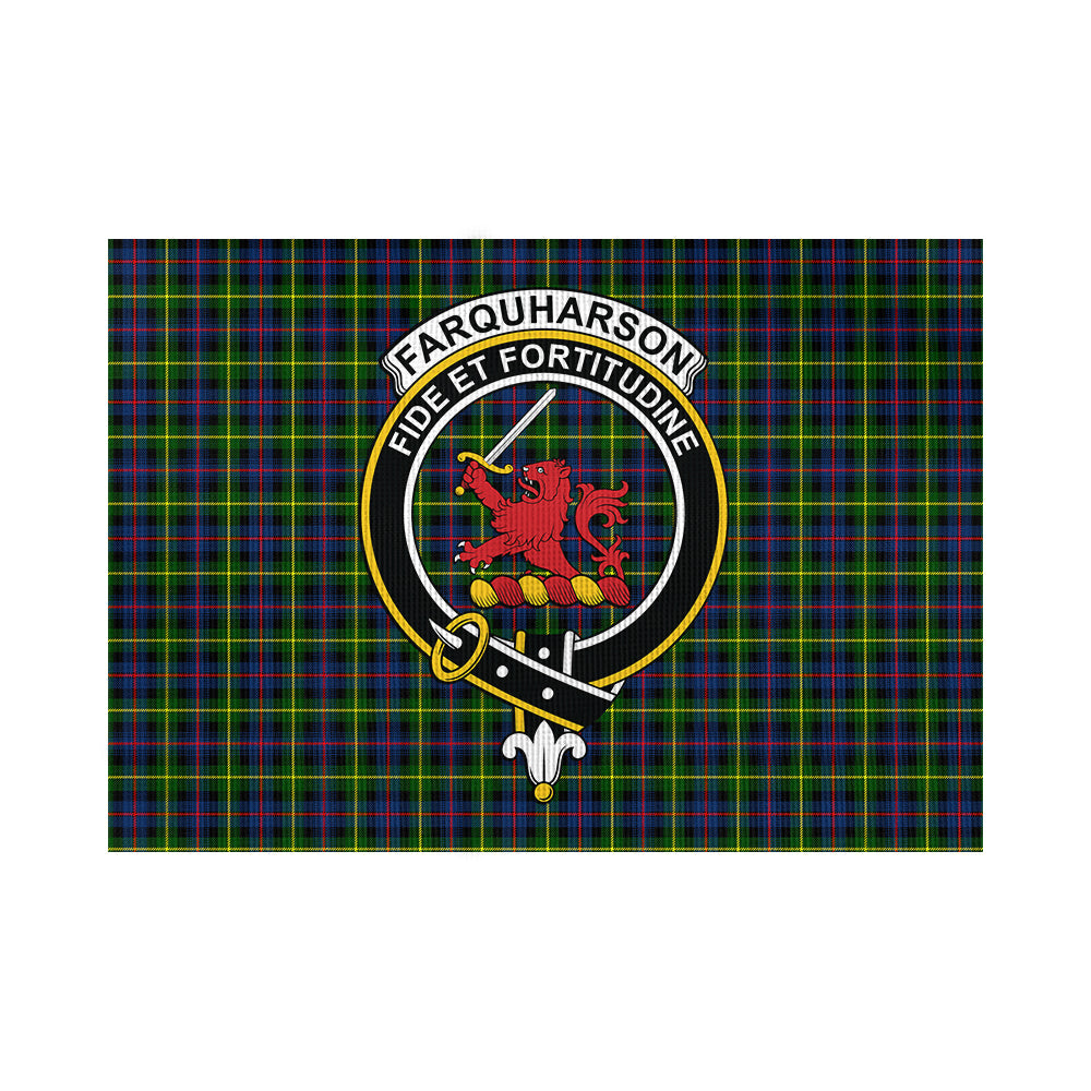 Farquharson Modern Tartan Flag with Family Crest - Tartan Vibes Clothing