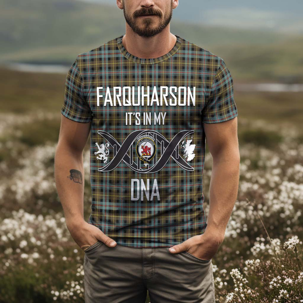 Farquharson Weathered Tartan T-Shirt with Family Crest DNA In Me Style Kid's Shirt - Tartan Vibes Clothing