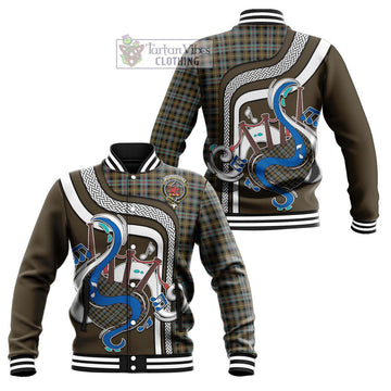 Farquharson Weathered Tartan Baseball Jacket with Epic Bagpipe Style