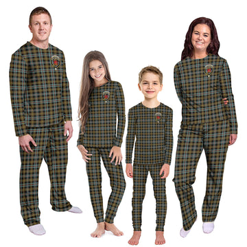 Farquharson Weathered Tartan Pajamas Family Set with Family Crest