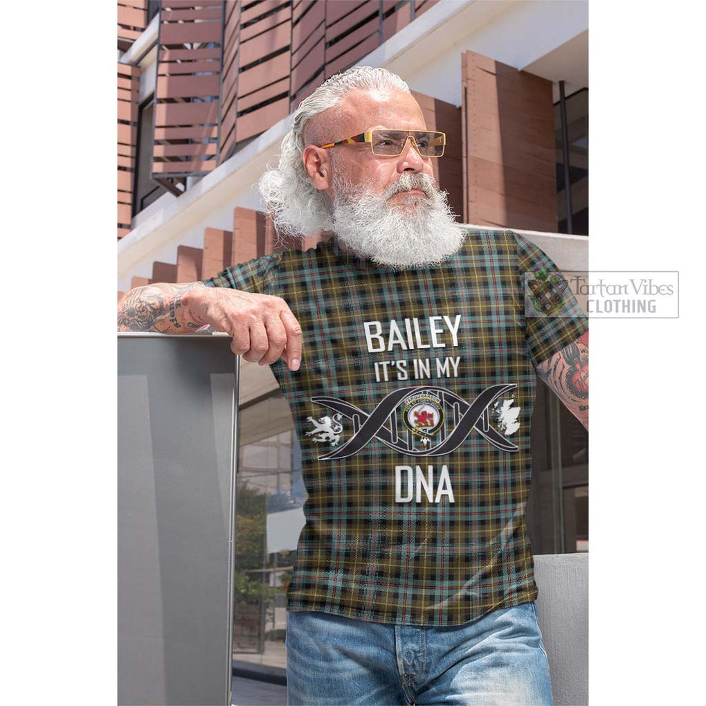 Tartan Vibes Clothing Farquharson Weathered Tartan Cotton T-shirt with Family Crest DNA In Me Style