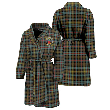 Farquharson Weathered Tartan Bathrobe with Family Crest