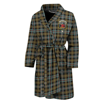 Farquharson Weathered Tartan Bathrobe with Family Crest