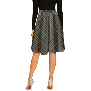 Farquharson Weathered Tartan Melete Pleated Midi Skirt