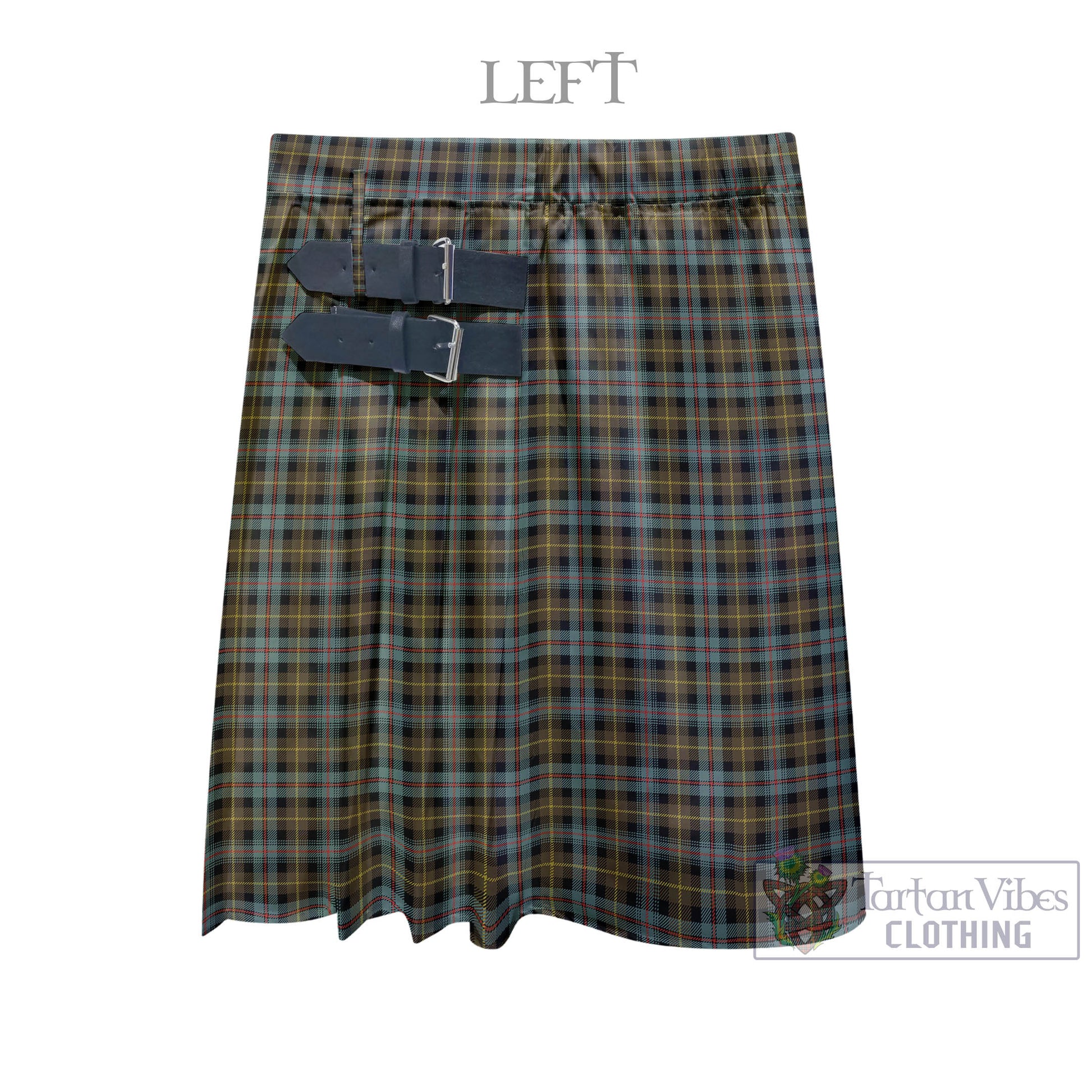 Tartan Vibes Clothing Farquharson Weathered Tartan Men's Pleated Skirt - Fashion Casual Retro Scottish Style