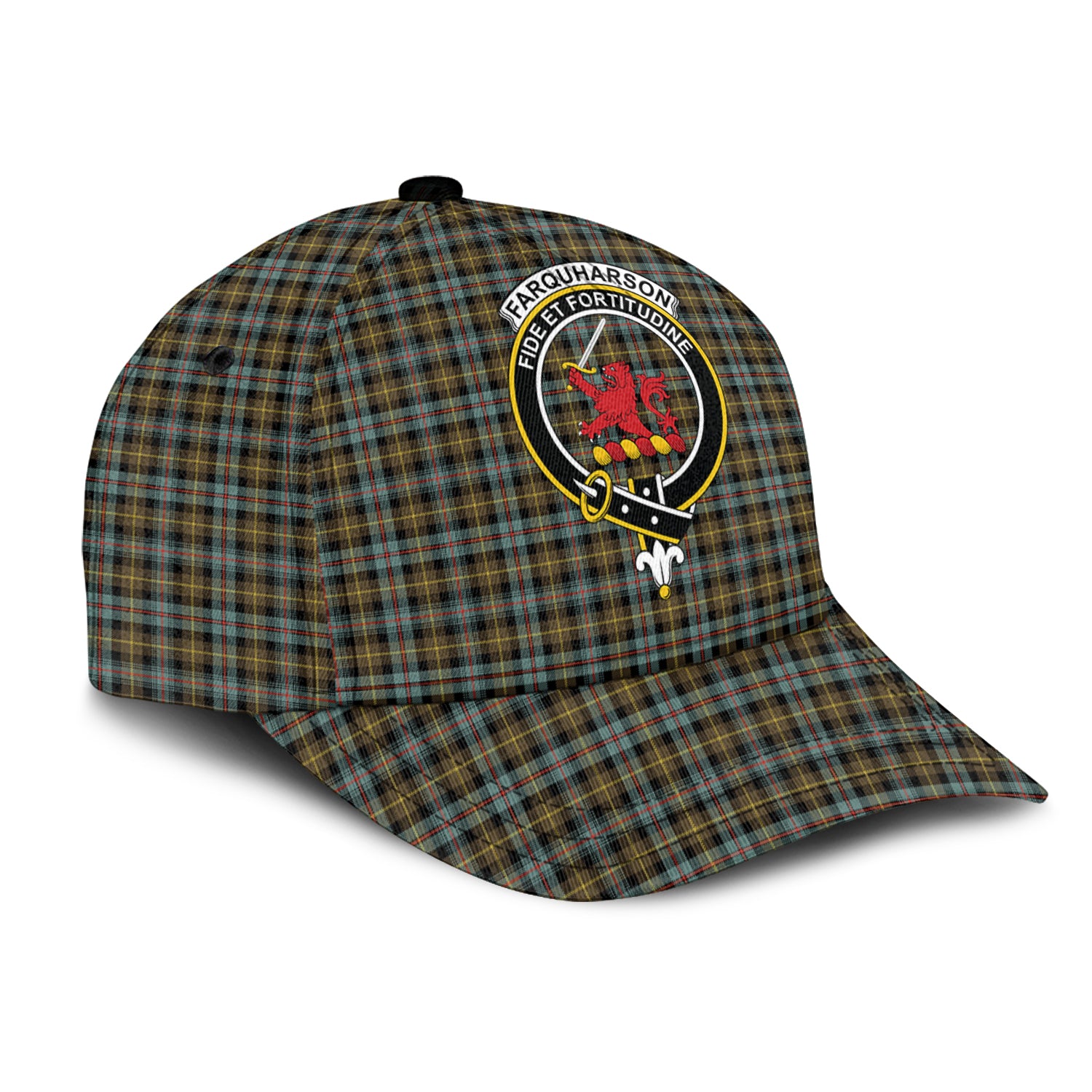 Farquharson Weathered Tartan Classic Cap with Family Crest - Tartan Vibes Clothing