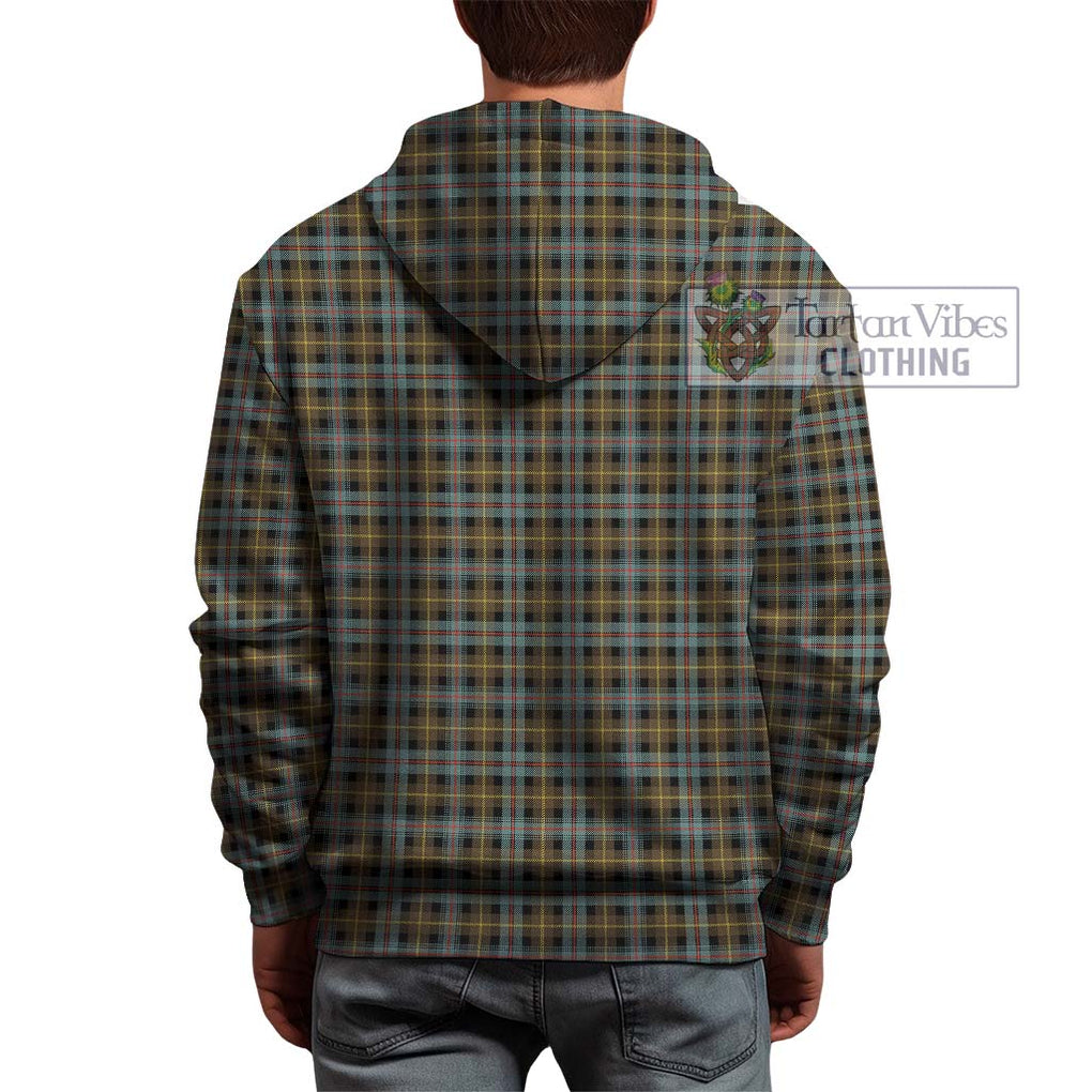 Farquharson Weathered Tartan Hoodie with Family Crest DNA In Me Style - Tartanvibesclothing Shop