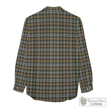 Farquharson Weathered Tartan Women's Casual Shirt with Family Crest