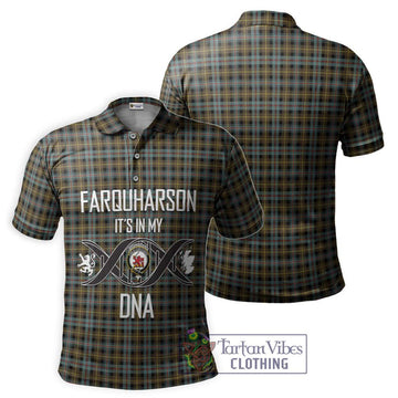 Farquharson Weathered Tartan Polo Shirt with Family Crest DNA In Me Style