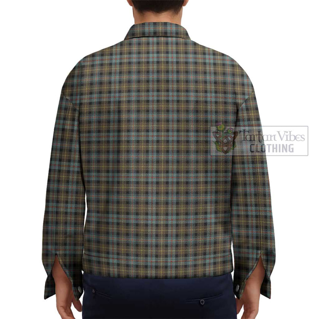 Farquharson Weathered Tartan Unisex Lapel Cotton Jacket - Tartan Vibes Clothing