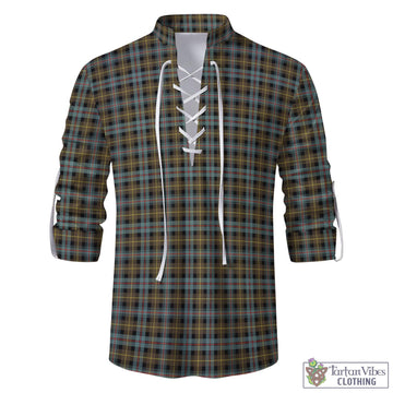 Farquharson Weathered Tartan Men's Scottish Traditional Jacobite Ghillie Kilt Shirt