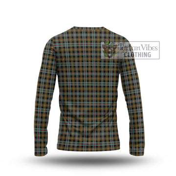 Farquharson Weathered Tartan Long Sleeve T-Shirt with Family Crest DNA In Me Style