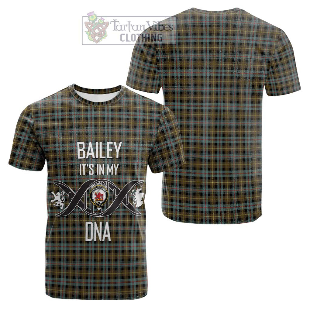 Tartan Vibes Clothing Farquharson Weathered Tartan Cotton T-shirt with Family Crest DNA In Me Style