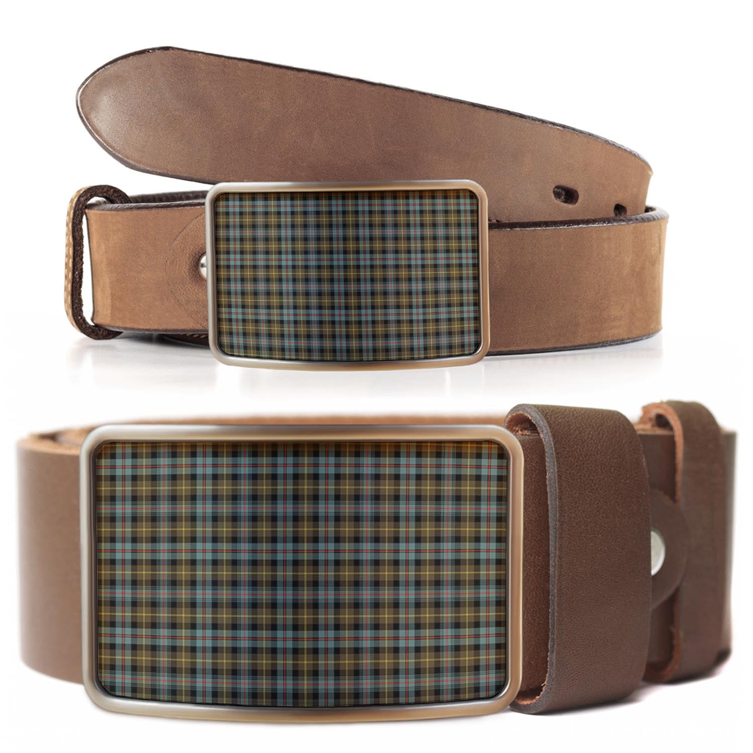 Farquharson Weathered Tartan Belt Buckles - Tartan Vibes Clothing