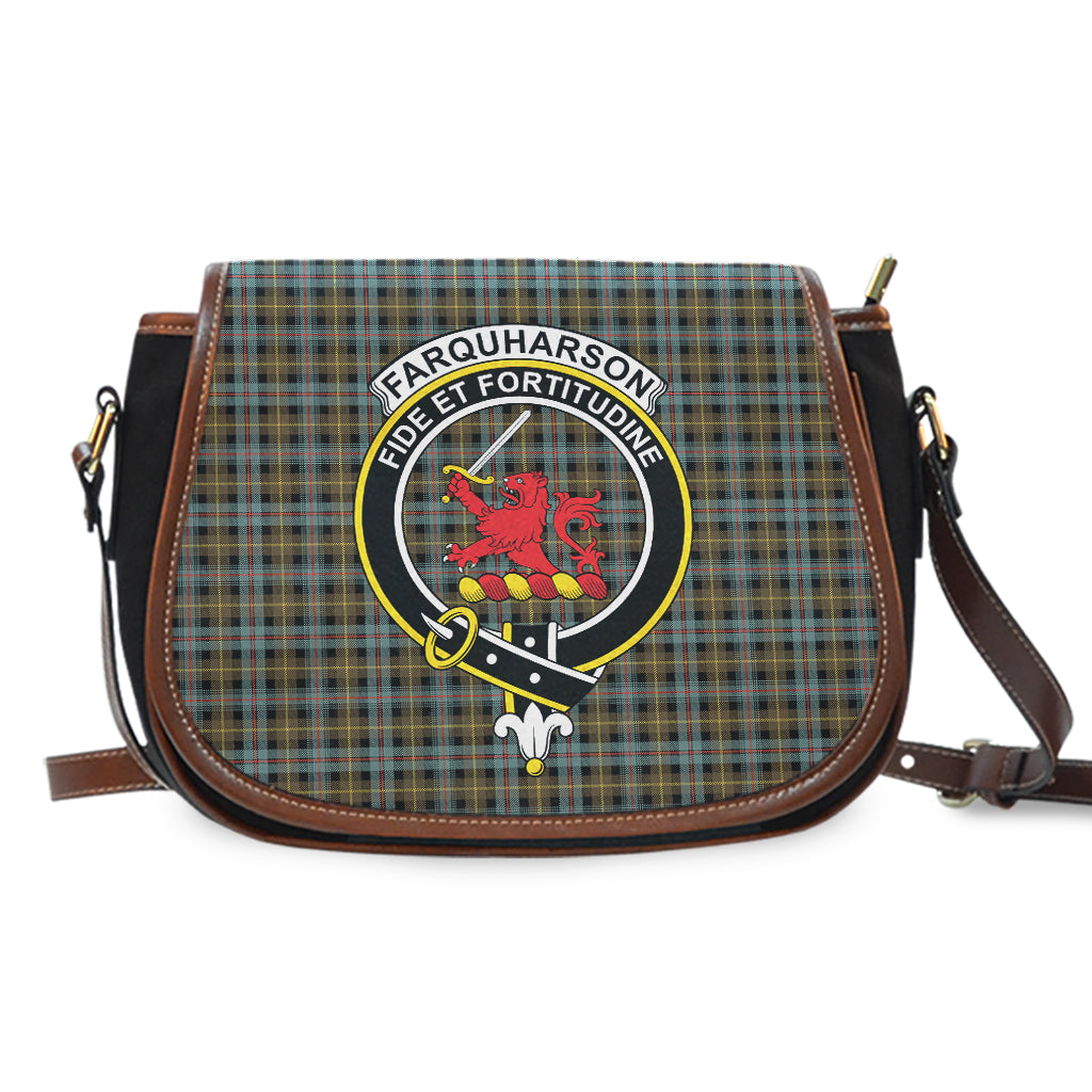 Farquharson Weathered Tartan Saddle Bag with Family Crest - Tartan Vibes Clothing