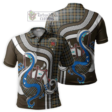 Farquharson Weathered Tartan Polo Shirt with Epic Bagpipe Style