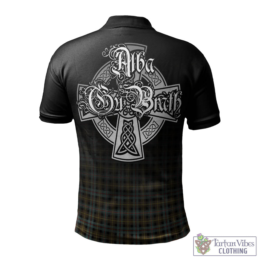 Tartan Vibes Clothing Farquharson Weathered Tartan Polo Shirt Featuring Alba Gu Brath Family Crest Celtic Inspired