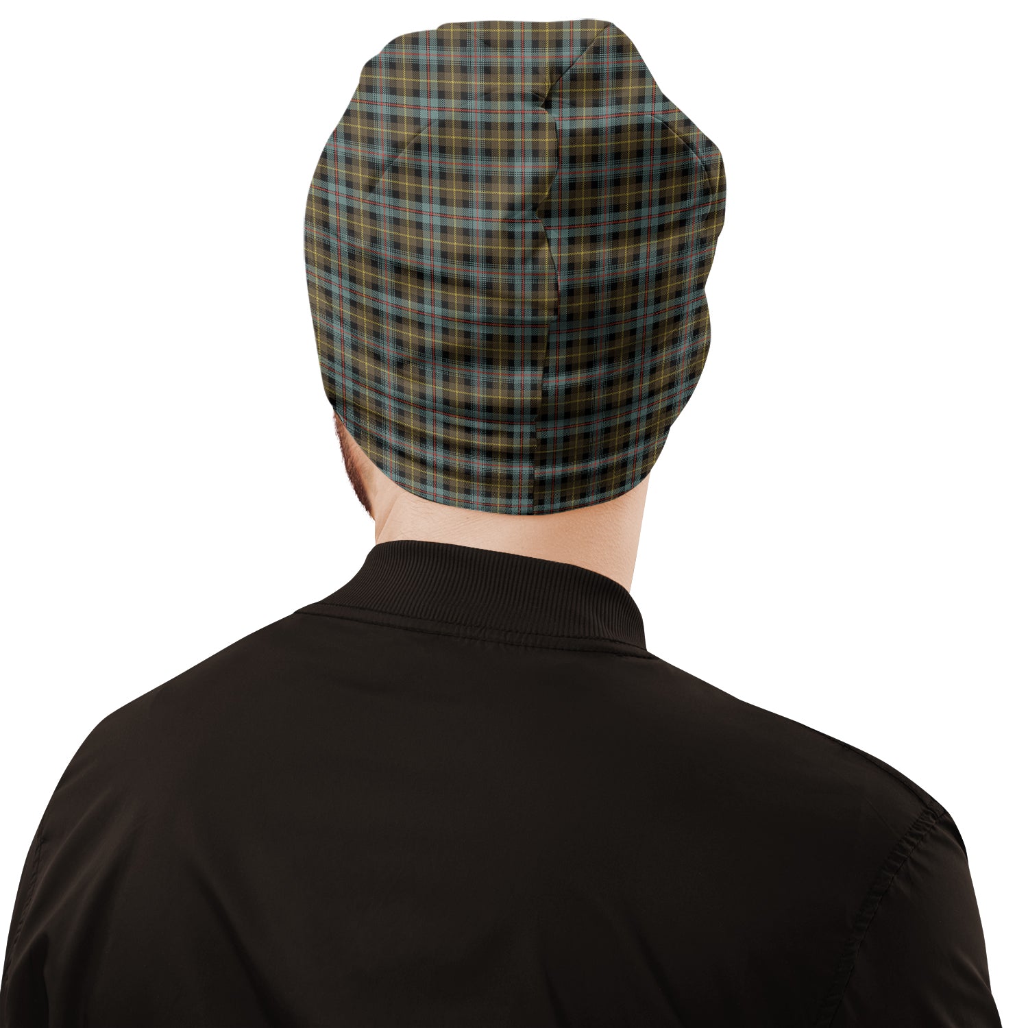 Farquharson Weathered Tartan Beanies Hat with Family Crest - Tartan Vibes Clothing