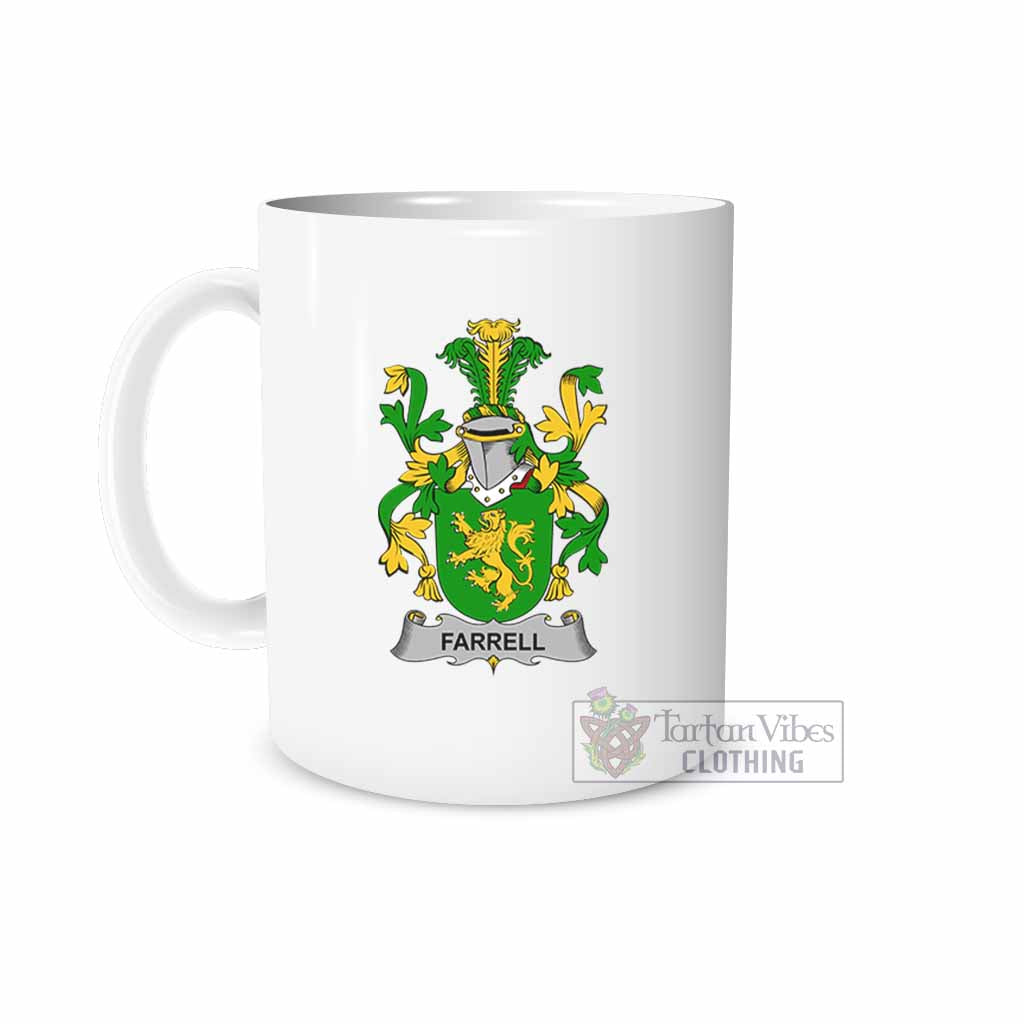 Tartan Vibes Clothing Farrell Irish Clan Coat of Arms Ceramic Mug