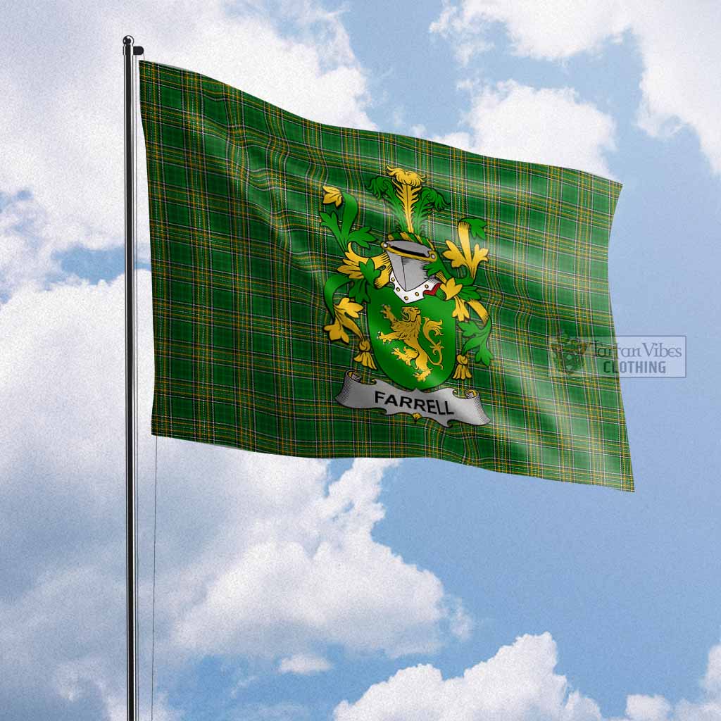 Tartan Vibes Clothing Farrell Irish Clan Flag with Coat of Arms