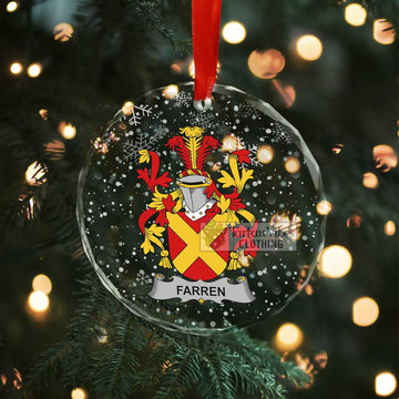 Farren Irish Clan Christmas Glass Ornament with Coat of Arms