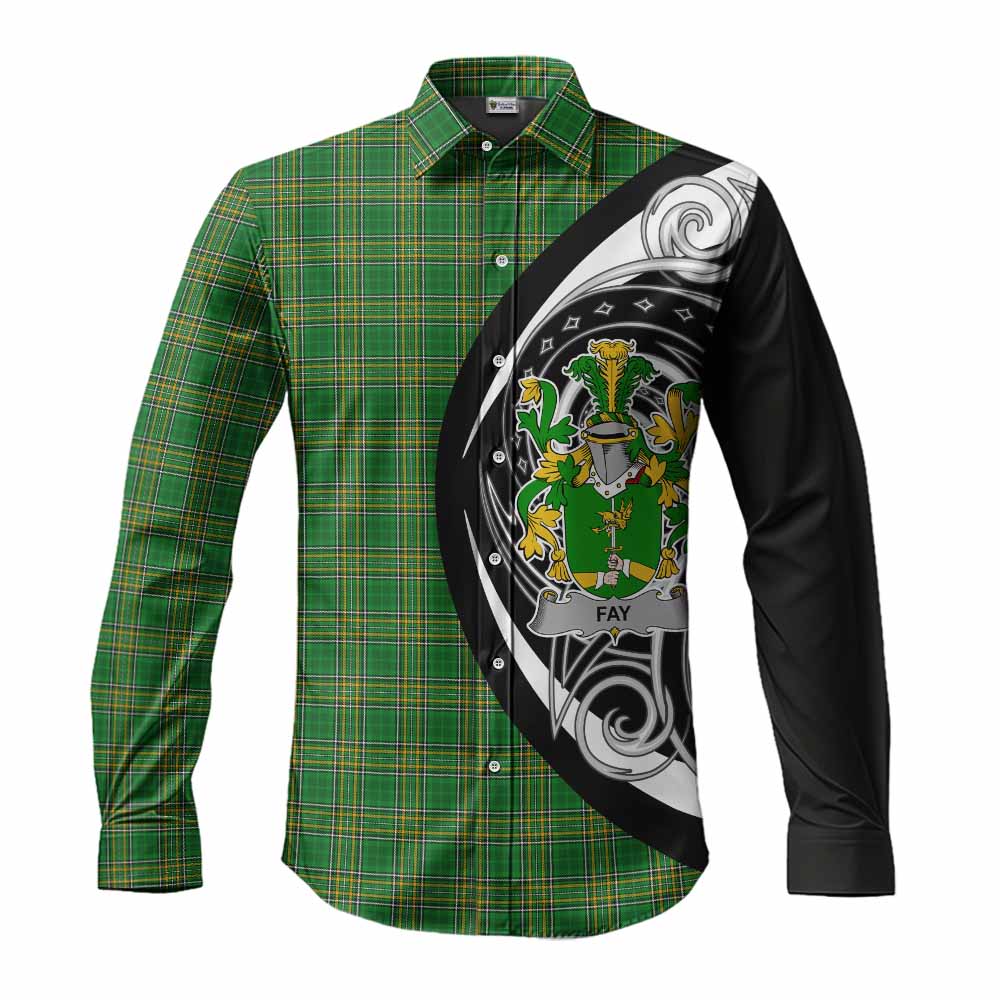 Fay Irish Clan Long Sleeve Button Shirt Celtic Circle Style Men's Shirt S - Tartan Vibes Clothing