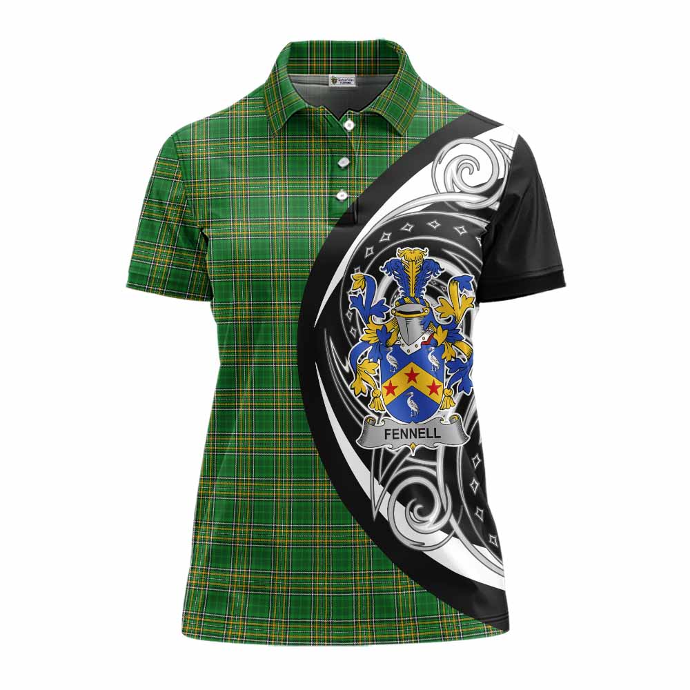 Fennell Irish Clan Women's Polo Shirt Celtic Circle Style Women - Tartan Vibes Clothing