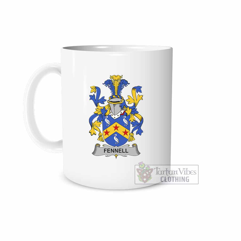 Tartan Vibes Clothing Fennell Irish Clan Coat of Arms Ceramic Mug