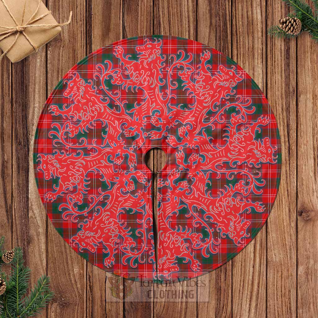 Fenton Tartan Christmas Tree Skirt Lion Rampant Style Casual Tree Skirts - Tartan Vibes Clothing
