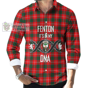 Fenton Tartan Long Sleeve Button Shirt with Family Crest DNA In Me Style