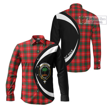 Fenton Tartan Long Sleeve Button Up with Family Crest Circle Style