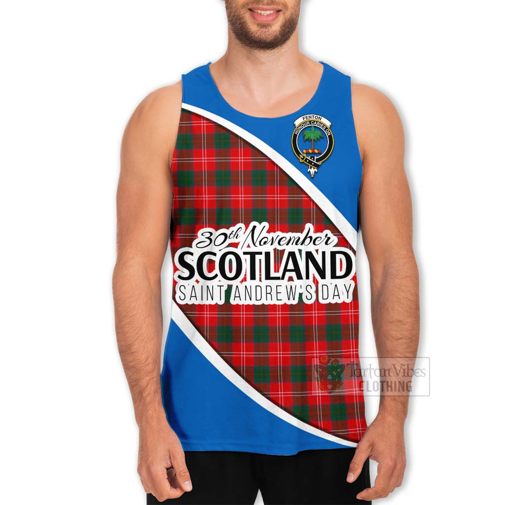 Tartan Vibes Clothing Fenton Family Crest Tartan Men's Tank Top Celebrate Saint Andrew's Day in Style