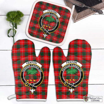 Fenton Tartan Combo Oven Mitt & Pot-Holder with Family Crest