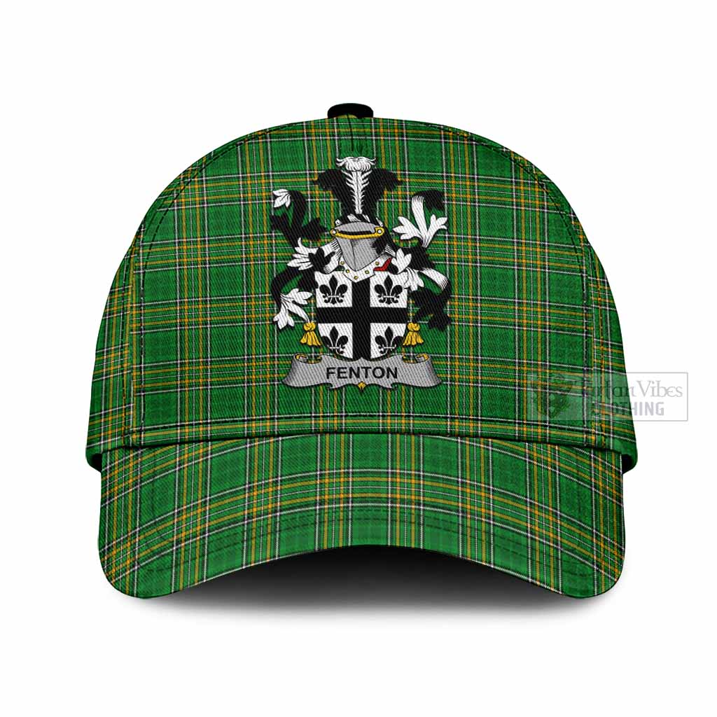 Tartan Vibes Clothing Fenton Irish Clan Tartan Classic Cap with Coat of Arms