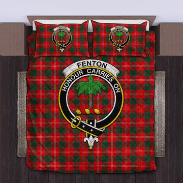 Fenton Tartan Quilt Bed Set with Family Crest