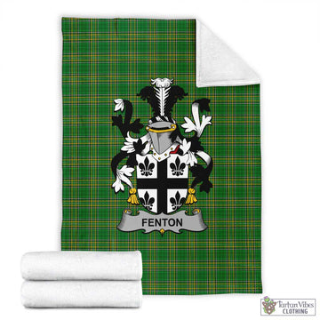 Fenton Irish Clan Tartan Blanket with Coat of Arms