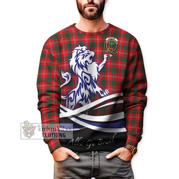 Fenton Tartan Sweatshirt with Alba Gu Brath Regal Lion Emblem