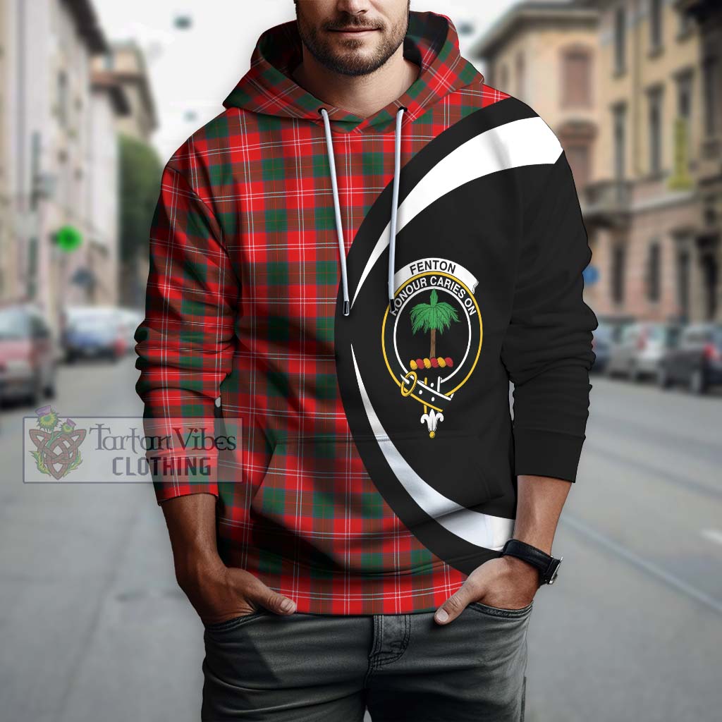 Tartan Vibes Clothing Fenton Tartan Hoodie with Family Crest Circle Style