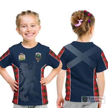 Fenton Tartan Kid T-Shirt with Family Crest and Lion Rampant Vibes Sport Style